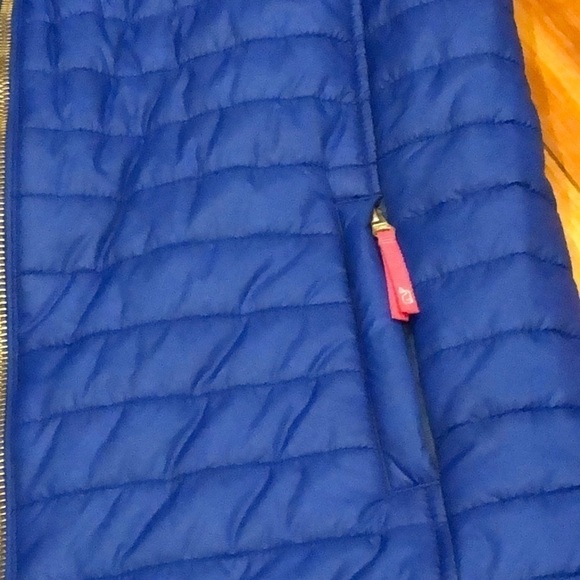 Vineyard Vines Quilted Vest Blue Pink Large 14 - Picture 3 of 8
